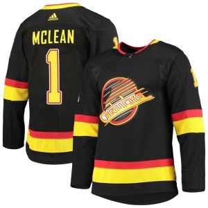 Vancouver Canucks Kirk Mclean Official Black Adidas Authentic Adult Alternate Primegreen Pro NHL Hockey Jersey