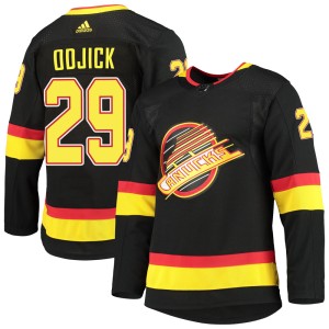 Vancouver Canucks Gino Odjick Official Black Adidas Authentic Adult Alternate Primegreen Pro NHL Hockey Jersey