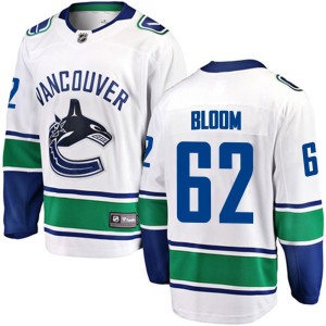 Vancouver Canucks Josh Bloom Official White Fanatics Branded Breakaway Adult Away NHL Hockey Jersey