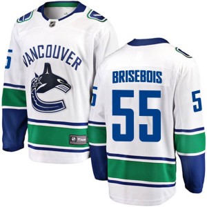 Vancouver Canucks Guillaume Brisebois Official White Fanatics Branded Breakaway Adult Away NHL Hockey Jersey