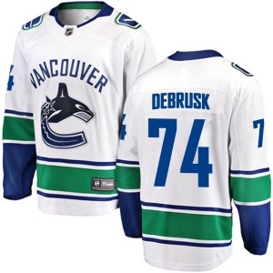 Vancouver Canucks Jake DeBrusk Official White Fanatics Branded Breakaway Adult Away NHL Hockey Jersey