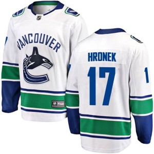 Vancouver Canucks Filip Hronek Official White Fanatics Branded Breakaway Adult Away NHL Hockey Jersey