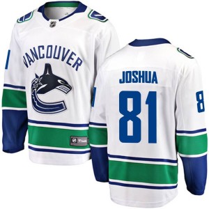 Vancouver Canucks Dakota Joshua Official White Fanatics Branded Breakaway Adult Away NHL Hockey Jersey