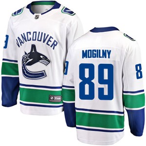 Vancouver Canucks Alexander Mogilny Official White Fanatics Branded Breakaway Adult Away NHL Hockey Jersey