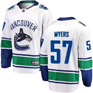 Vancouver Canucks Tyler Myers Official White Fanatics Branded Breakaway Adult Away NHL Hockey Jersey