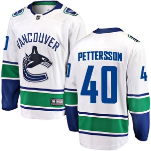 Vancouver Canucks Elias Pettersson Official White Fanatics Branded Breakaway Adult Away NHL Hockey Jersey