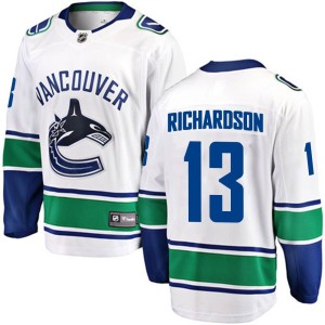 Vancouver Canucks Brad Richardson Official White Fanatics Branded Breakaway Adult Away NHL Hockey Jersey