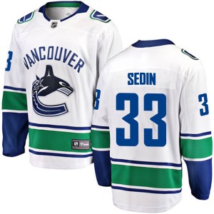 Vancouver Canucks Henrik Sedin Official White Fanatics Branded Breakaway Adult Away NHL Hockey Jersey