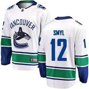 Vancouver Canucks Stan Smyl Official White Fanatics Branded Breakaway Adult Away NHL Hockey Jersey