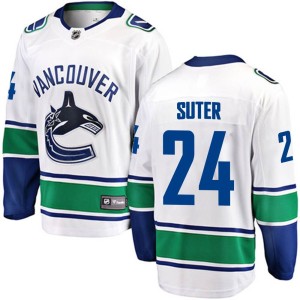 Vancouver Canucks Pius Suter Official White Fanatics Branded Breakaway Adult Away NHL Hockey Jersey