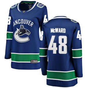 Vancouver Canucks Cole McWard Official Blue Fanatics Branded Breakaway Women's Home NHL Hockey Jersey