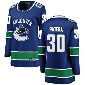 Vancouver Canucks Jiri Patera Official Blue Fanatics Branded Breakaway Women's Home NHL Hockey Jersey