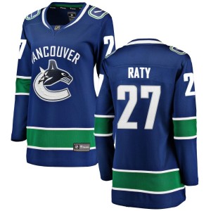 Vancouver Canucks Aatu Raty Official Blue Fanatics Branded Breakaway Women's Home NHL Hockey Jersey