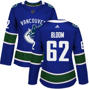 Vancouver Canucks Josh Bloom Official Blue Adidas Authentic Women's Home NHL Hockey Jersey