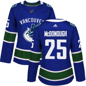 Vancouver Canucks Aidan McDonough Official Blue Adidas Authentic Women's Home NHL Hockey Jersey