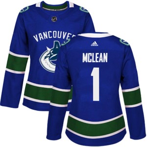 Vancouver Canucks Kirk Mclean Official Blue Adidas Authentic Women's Home NHL Hockey Jersey