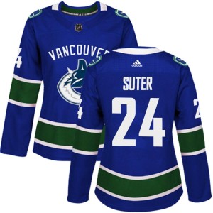 Vancouver Canucks Pius Suter Official Blue Adidas Authentic Women's Home NHL Hockey Jersey