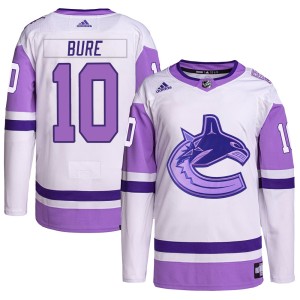 Vancouver Canucks Pavel Bure Official White/Purple Adidas Authentic Youth Hockey Fights Cancer Primegreen NHL Hockey Jersey