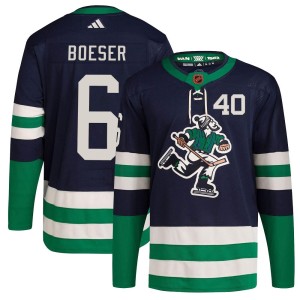 Vancouver Canucks Brock Boeser Official Navy Adidas Authentic Youth Reverse Retro 2.0 NHL Hockey Jersey