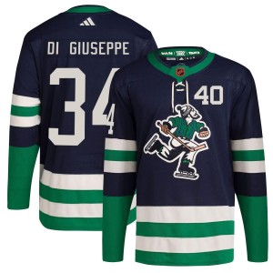 Vancouver Canucks Phillip Di Giuseppe Official Navy Adidas Authentic Youth Reverse Retro 2.0 NHL Hockey Jersey