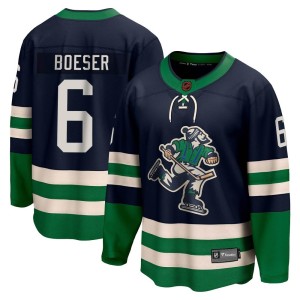 Vancouver Canucks Brock Boeser Official Navy Fanatics Branded Breakaway Adult Special Edition 2.0 NHL Hockey Jersey