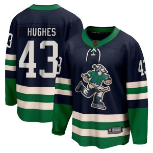 Vancouver Canucks Quinn Hughes Official Navy Fanatics Branded Breakaway Adult Special Edition 2.0 NHL Hockey Jersey