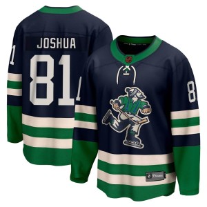 Vancouver Canucks Dakota Joshua Official Navy Fanatics Branded Breakaway Adult Special Edition 2.0 NHL Hockey Jersey