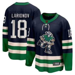 Vancouver Canucks Igor Larionov Official Navy Fanatics Branded Breakaway Adult Special Edition 2.0 NHL Hockey Jersey