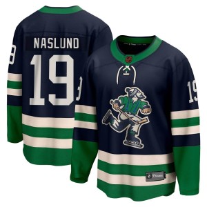 Vancouver Canucks Markus Naslund Official Navy Fanatics Branded Breakaway Adult Special Edition 2.0 NHL Hockey Jersey