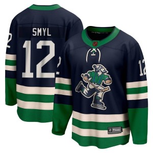 Vancouver Canucks Stan Smyl Official Navy Fanatics Branded Breakaway Adult Special Edition 2.0 NHL Hockey Jersey