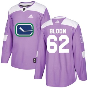 Vancouver Canucks Josh Bloom Official Purple Adidas Authentic Youth Fights Cancer Practice NHL Hockey Jersey