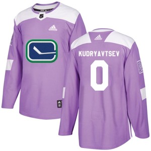 Vancouver Canucks Kirill Kudryavtsev Official Purple Adidas Authentic Youth Fights Cancer Practice NHL Hockey Jersey