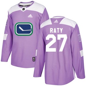 Vancouver Canucks Aatu Raty Official Purple Adidas Authentic Youth Fights Cancer Practice NHL Hockey Jersey