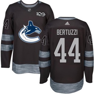 Vancouver Canucks Todd Bertuzzi Official Black Authentic Youth 1917-2017 100th Anniversary NHL Hockey Jersey