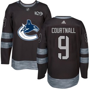 Vancouver Canucks Russ Courtnall Official Black Authentic Youth 1917-2017 100th Anniversary NHL Hockey Jersey