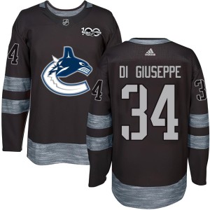 Vancouver Canucks Phillip Di Giuseppe Official Black Authentic Youth 1917-2017 100th Anniversary NHL Hockey Jersey