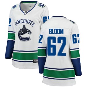 Vancouver Canucks Josh Bloom Official White Fanatics Branded Breakaway Women's Away NHL Hockey Jersey