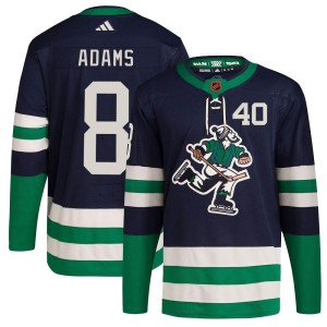 Vancouver Canucks Greg Adams Official Navy Adidas Authentic Adult Reverse Retro 2.0 NHL Hockey Jersey