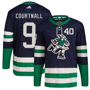 Vancouver Canucks Russ Courtnall Official Navy Adidas Authentic Adult Reverse Retro 2.0 NHL Hockey Jersey