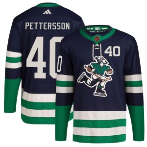 Vancouver Canucks Elias Pettersson Official Navy Adidas Authentic Adult Reverse Retro 2.0 NHL Hockey Jersey