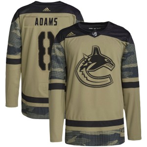 Vancouver Canucks Greg Adams Official Camo Adidas Authentic Youth Military Appreciation Practice NHL Hockey Jersey