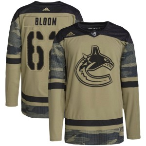 Vancouver Canucks Josh Bloom Official Camo Adidas Authentic Youth Military Appreciation Practice NHL Hockey Jersey