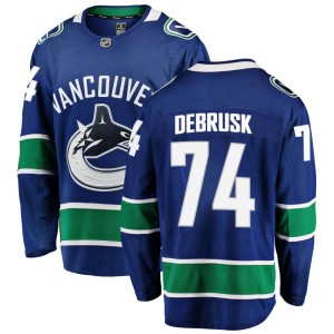 Vancouver Canucks Jake DeBrusk Official Blue Fanatics Branded Breakaway Adult Home NHL Hockey Jersey