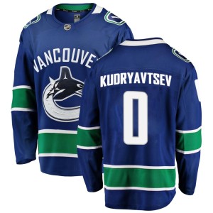 Vancouver Canucks Kirill Kudryavtsev Official Blue Fanatics Branded Breakaway Adult Home NHL Hockey Jersey