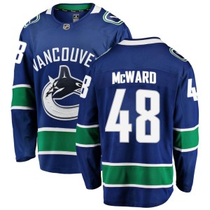 Vancouver Canucks Cole McWard Official Blue Fanatics Branded Breakaway Adult Home NHL Hockey Jersey