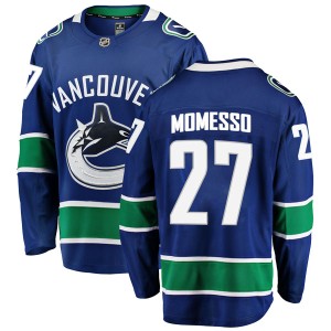 Vancouver Canucks Sergio Momesso Official Blue Fanatics Branded Breakaway Adult Home NHL Hockey Jersey