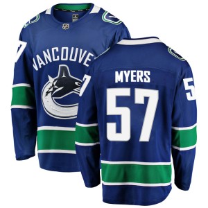 Vancouver Canucks Tyler Myers Official Blue Fanatics Branded Breakaway Adult Home NHL Hockey Jersey