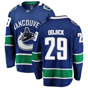 Vancouver Canucks Gino Odjick Official Blue Fanatics Branded Breakaway Adult Home NHL Hockey Jersey