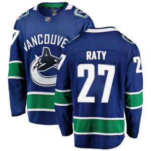 Vancouver Canucks Aatu Raty Official Blue Fanatics Branded Breakaway Adult Home NHL Hockey Jersey