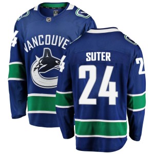 Vancouver Canucks Pius Suter Official Blue Fanatics Branded Breakaway Adult Home NHL Hockey Jersey